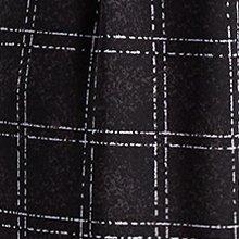 Wide Leg Stretch Crepe High-Rise Pant, PLAID BLACK, swatch