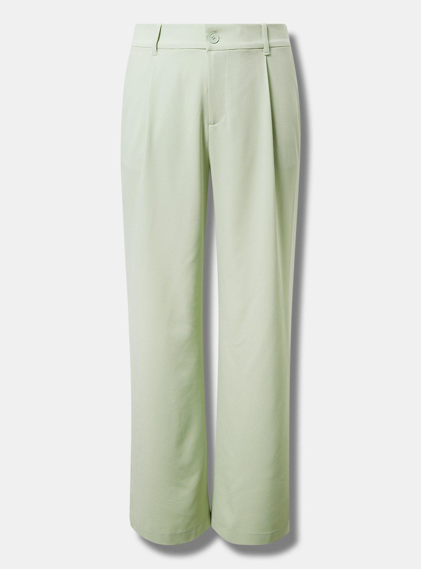 Wide Leg Stretch Crepe High-Rise Pant