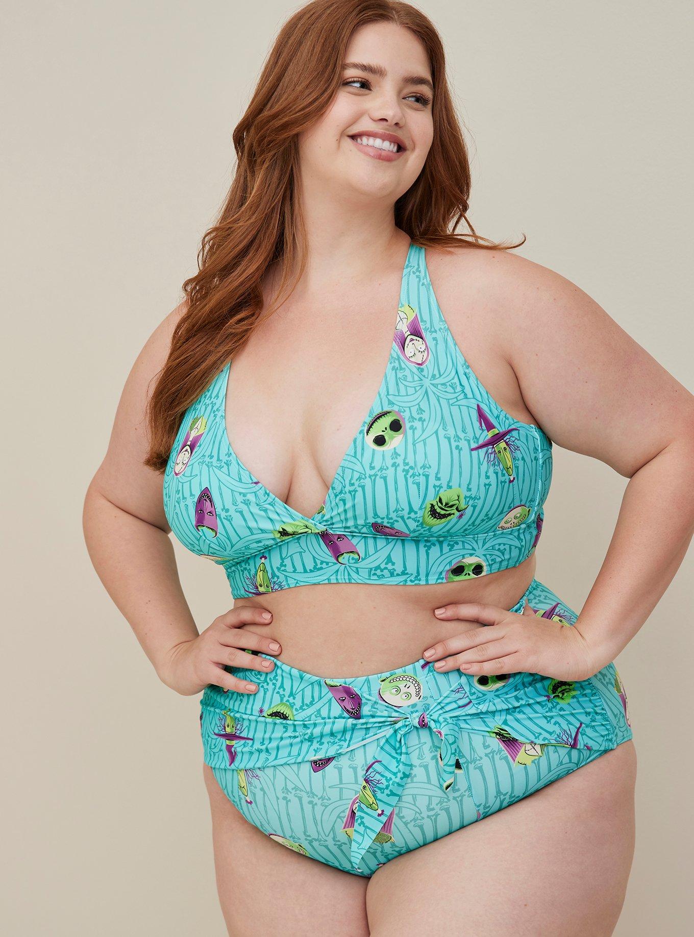 Plus Size - Zip Front Short Sleeve Active Swim Top - Mermaid - Torrid