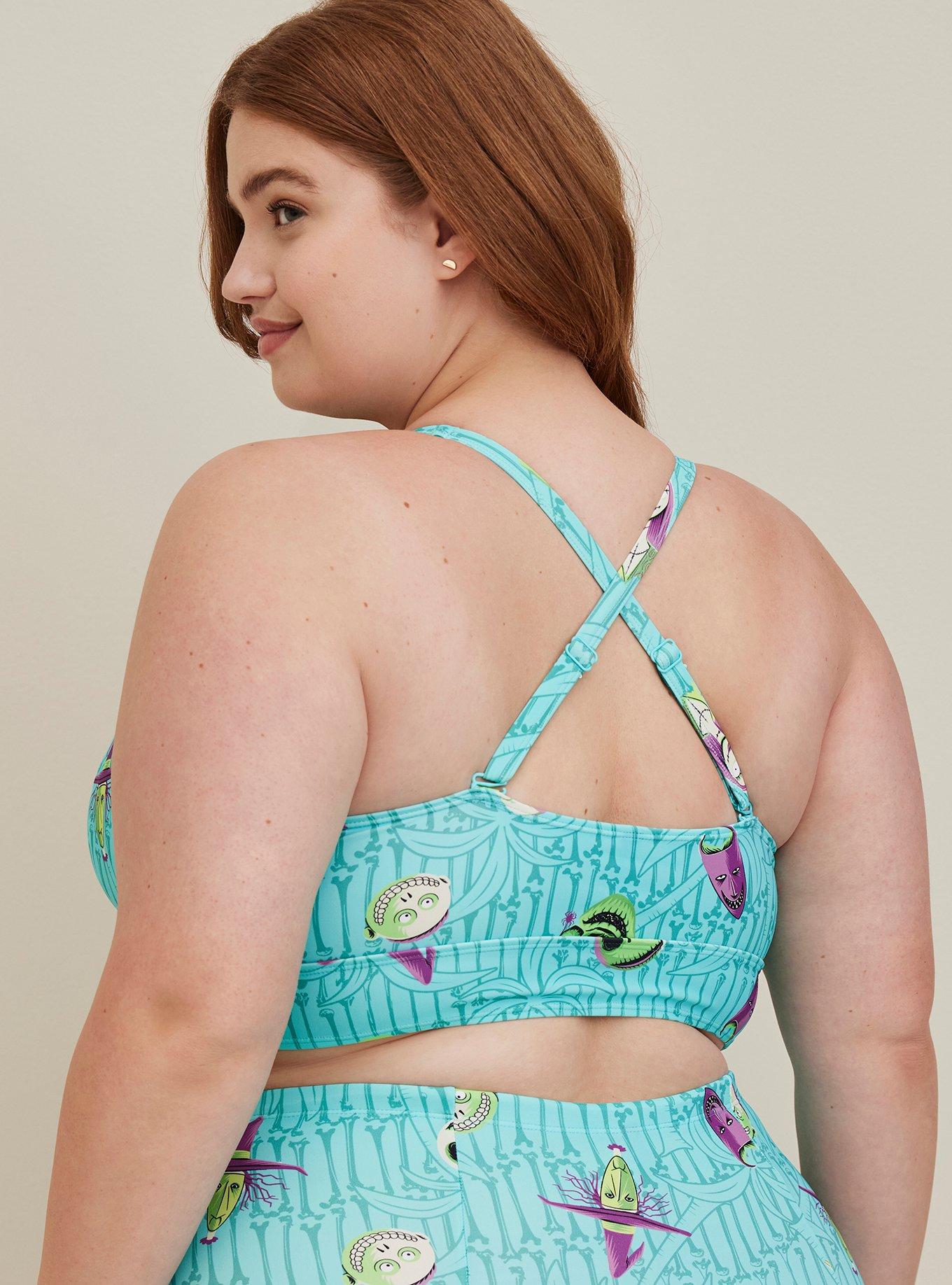 Plus Size - Disney The Nightmare Before Christmas Triangle Bikini Swim Top  - Aqua Blue - Torrid