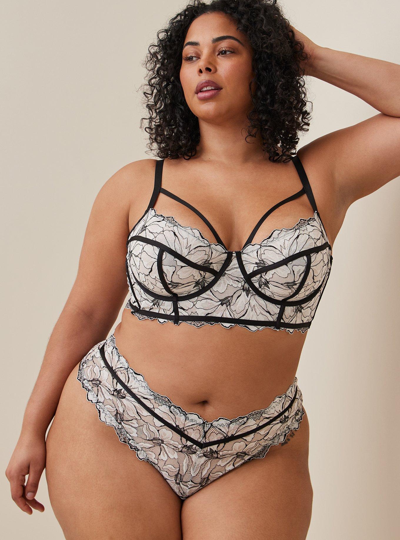 Plus Size - Bold Lace High-Rise Thong Panty - Torrid