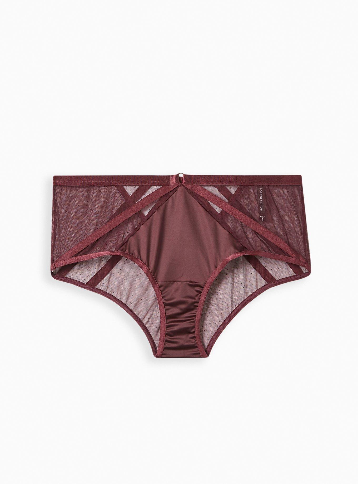 KEYHOLE BRA SET in Burgundy