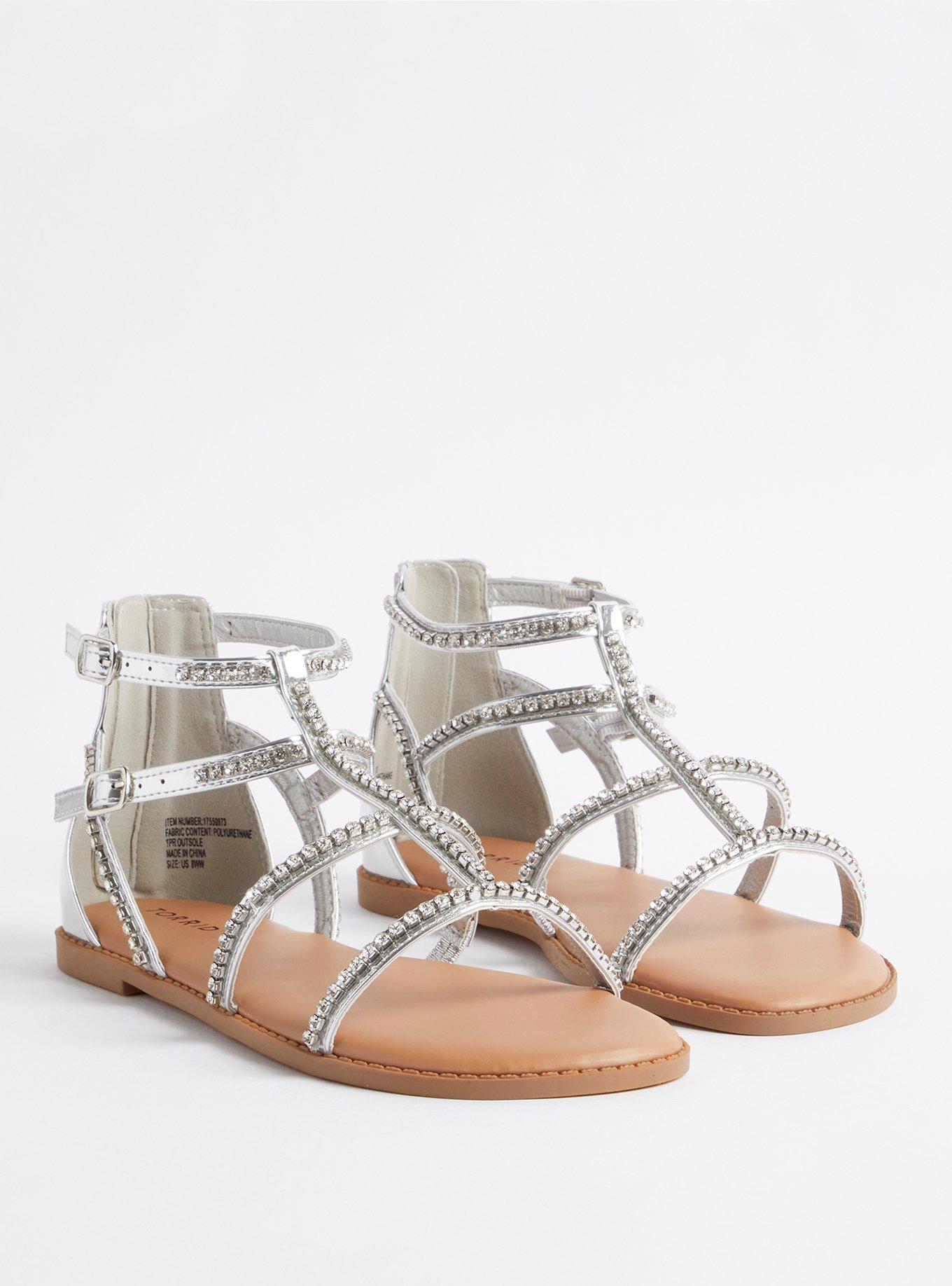 Silver store gladiator sandals