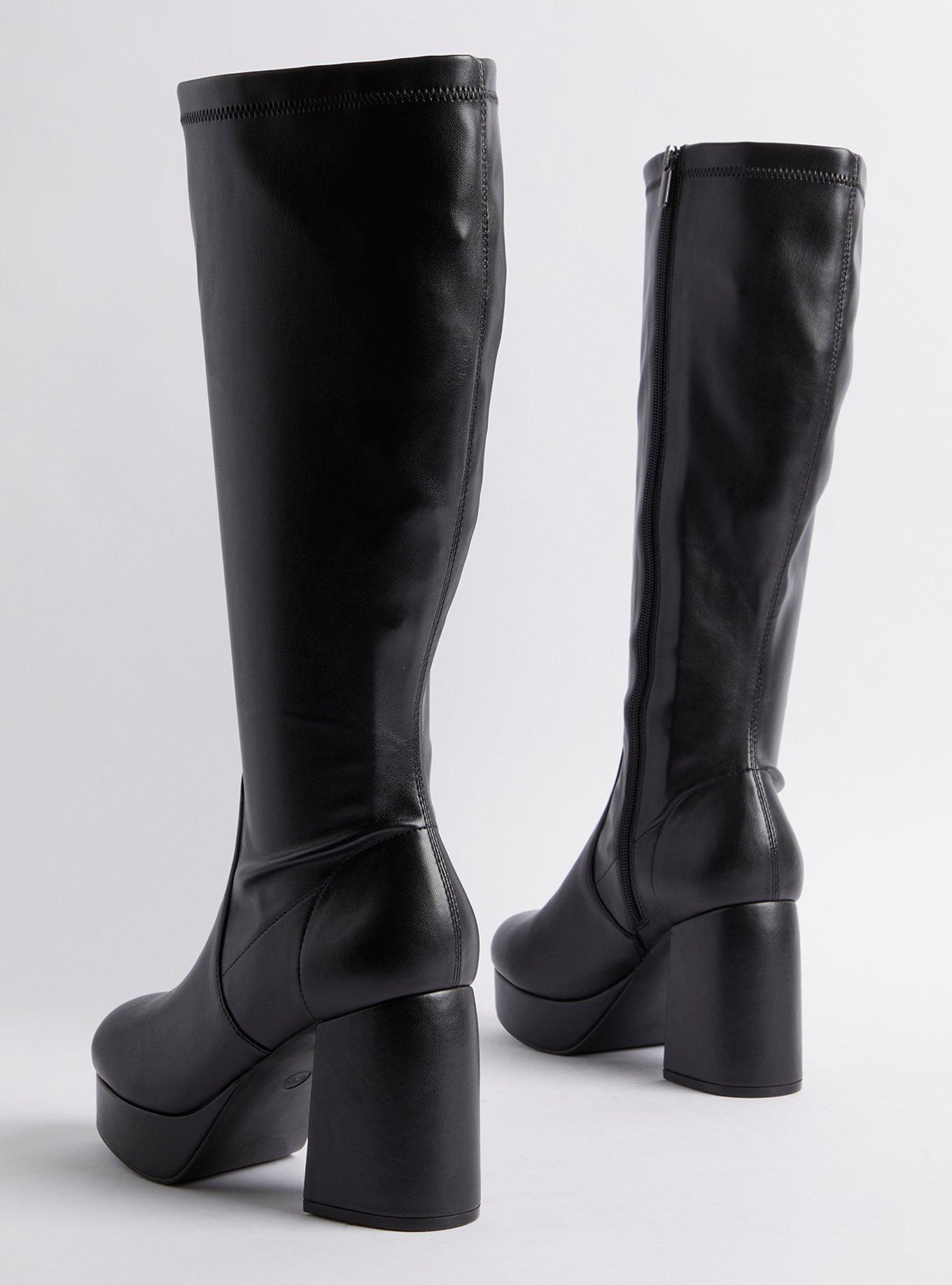 Plus Size - Peep Toe Zipper Tall Boots (Wide Width & Wide Calf) - Torrid