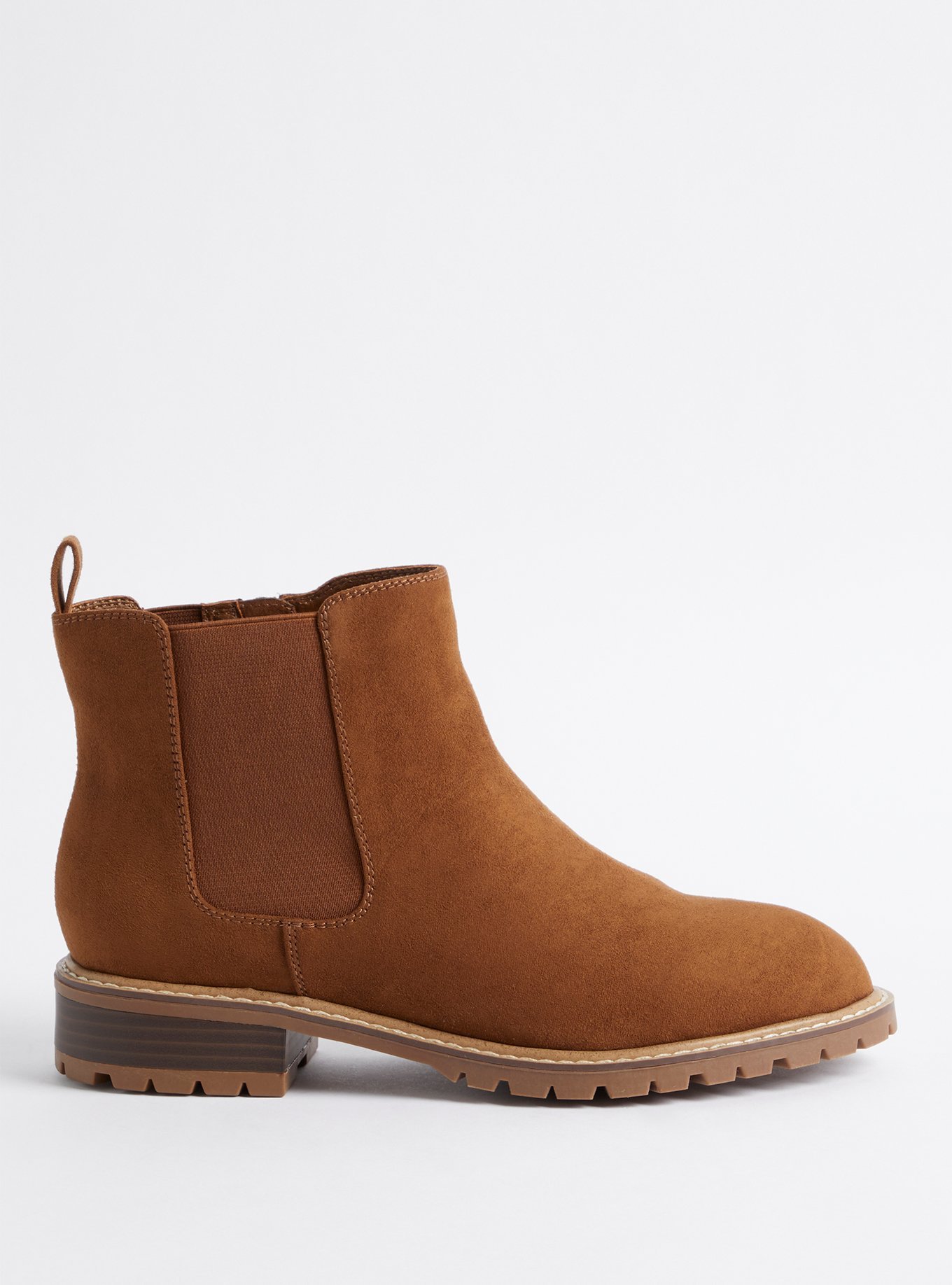 Plus Size - Chelsea Bootie - Faux Suede Cognac (WW) - Torrid