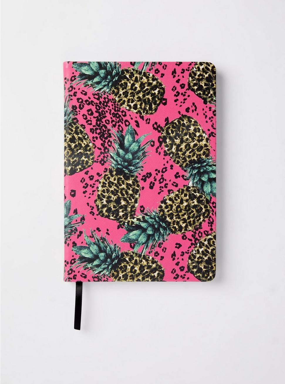 Plus Size 6x8 Notebook - Leopard Pineapple, , hi-res