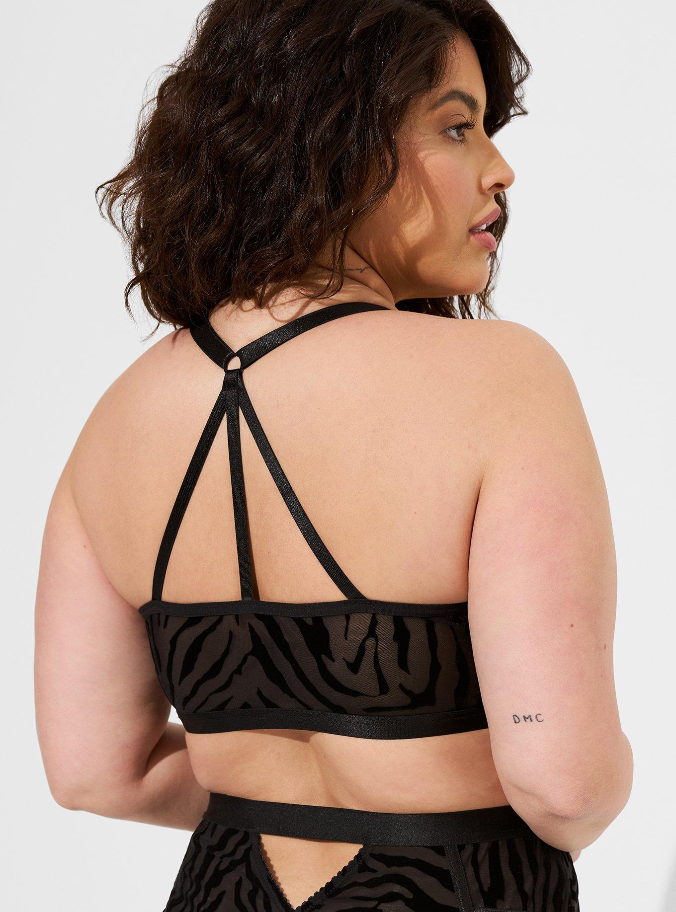 Buy Flocked Mesh Bralette Online