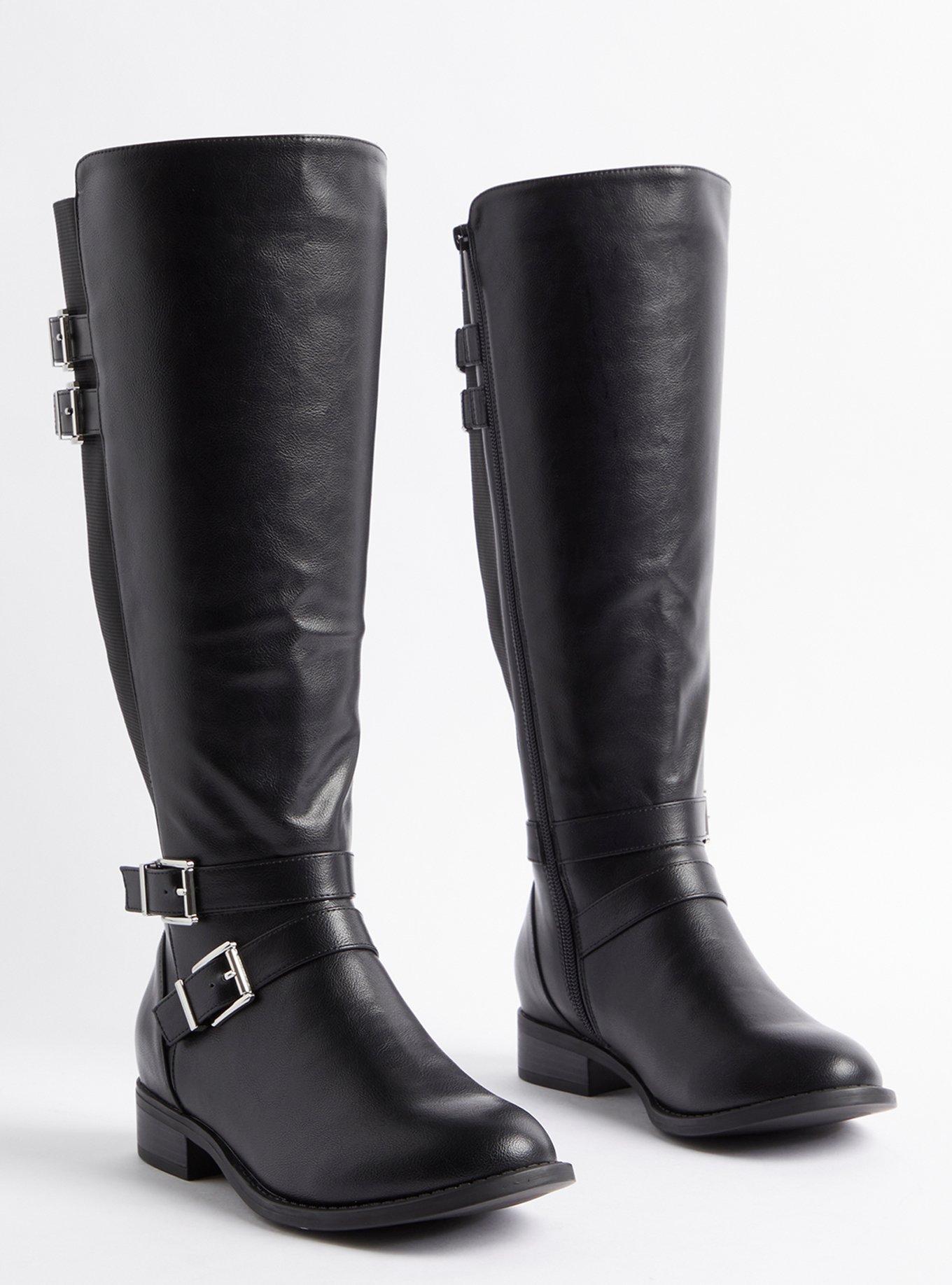 Born Boots Vita Black Leather Buckle Knee-High orders Wide Shaft Women’s Size 7 / 38