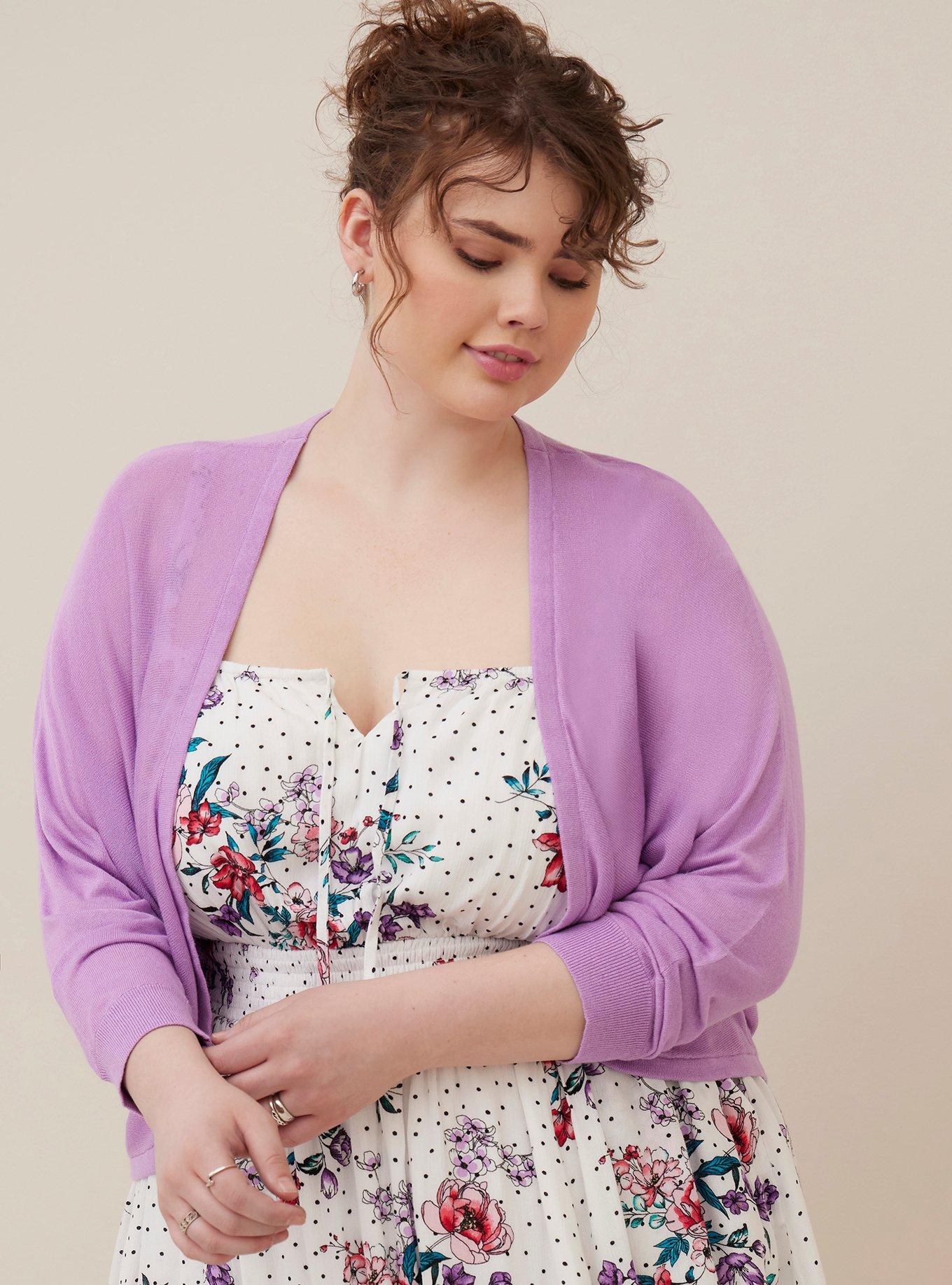 Lavender on sale shrug jacket