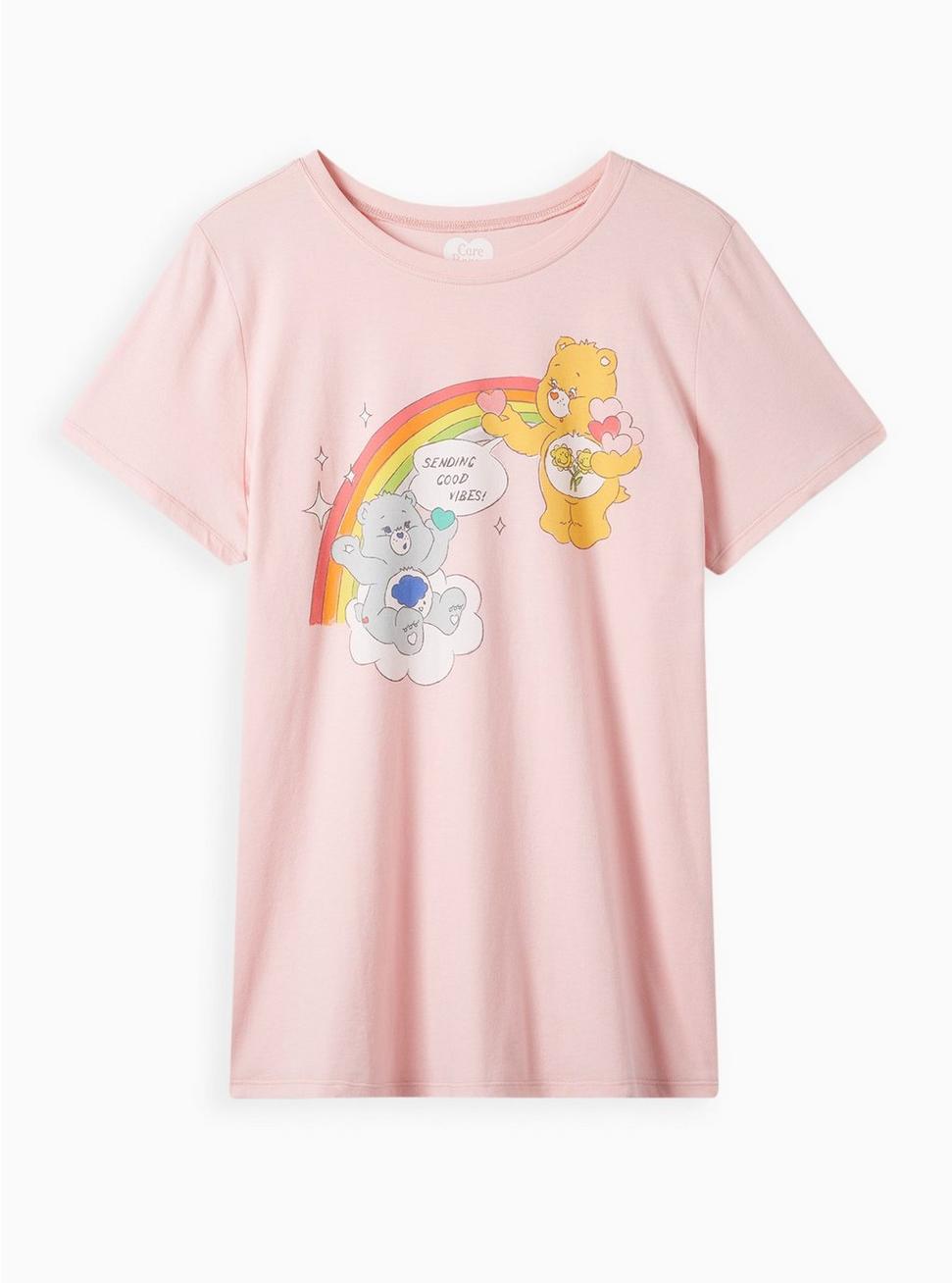 Plus Size Classic Fit Crew Tee - Cotton Care Bears Pink, PINK, hi-res