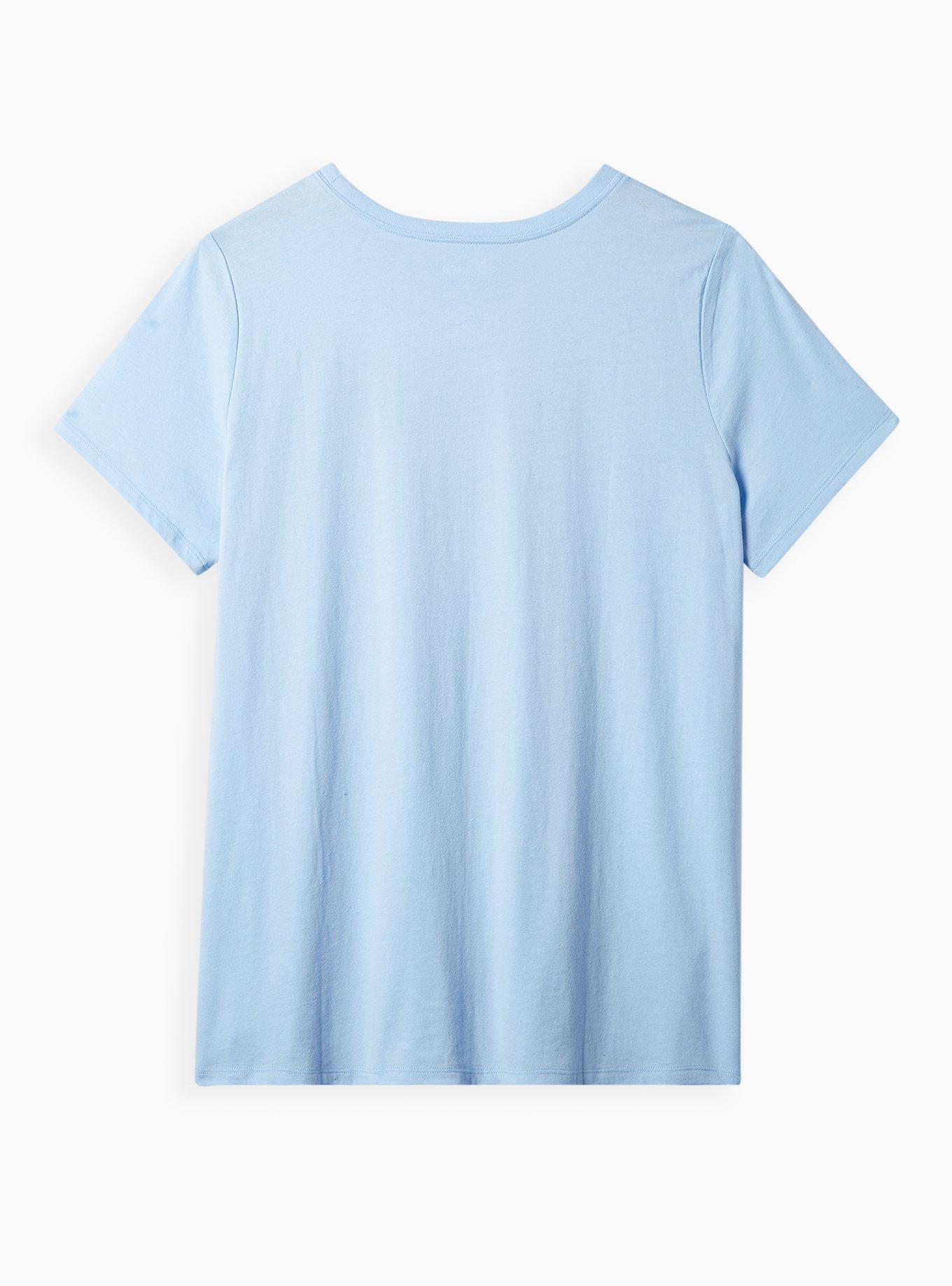 Plus Size Classic Fit Crew Tee - Cotton Alice in Wonderland Blue, BLUE, alternate