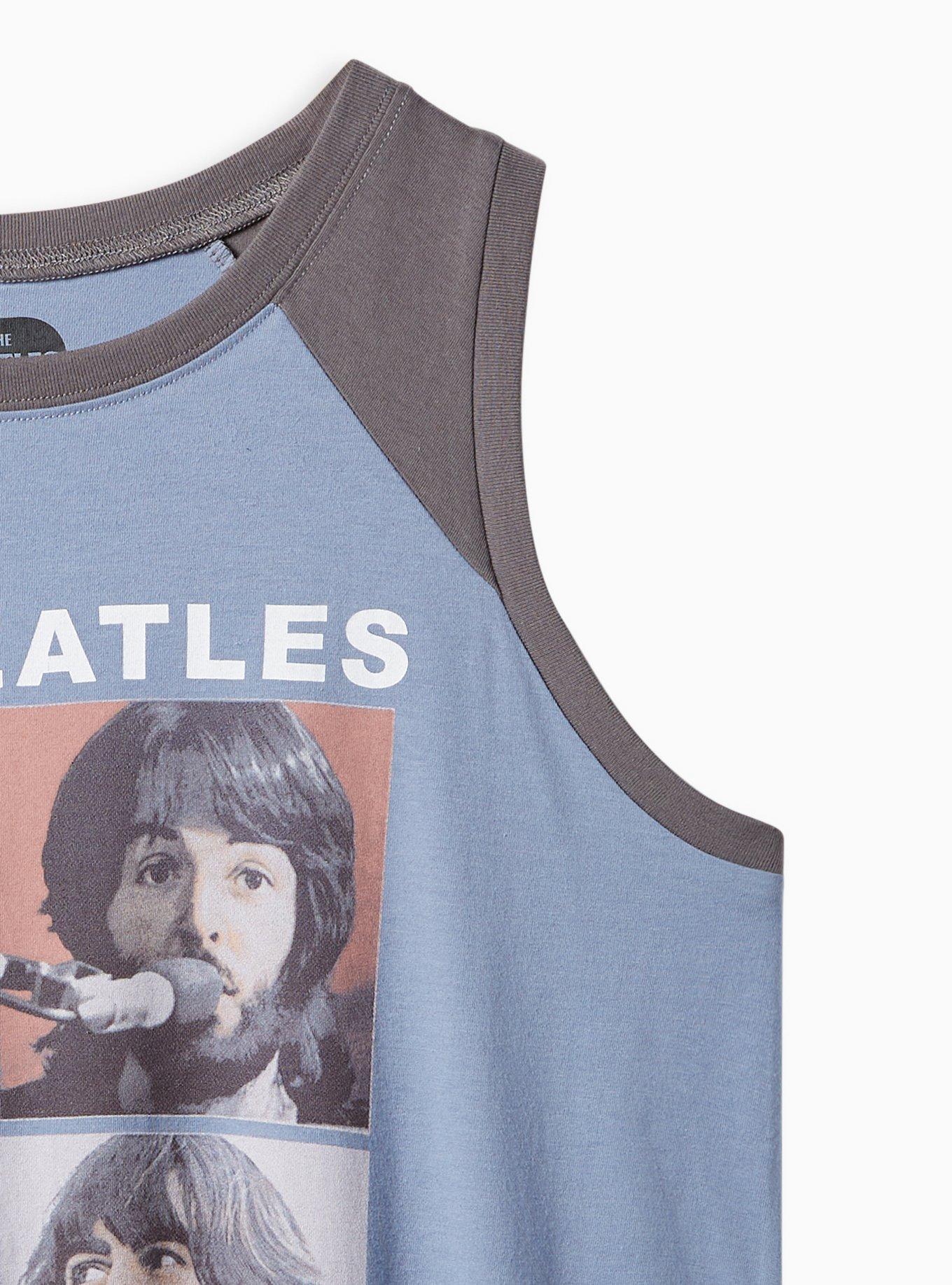 Plus Size Classic Fit Raglan Tank - Cotton Blue Beatles, BLUE, alternate