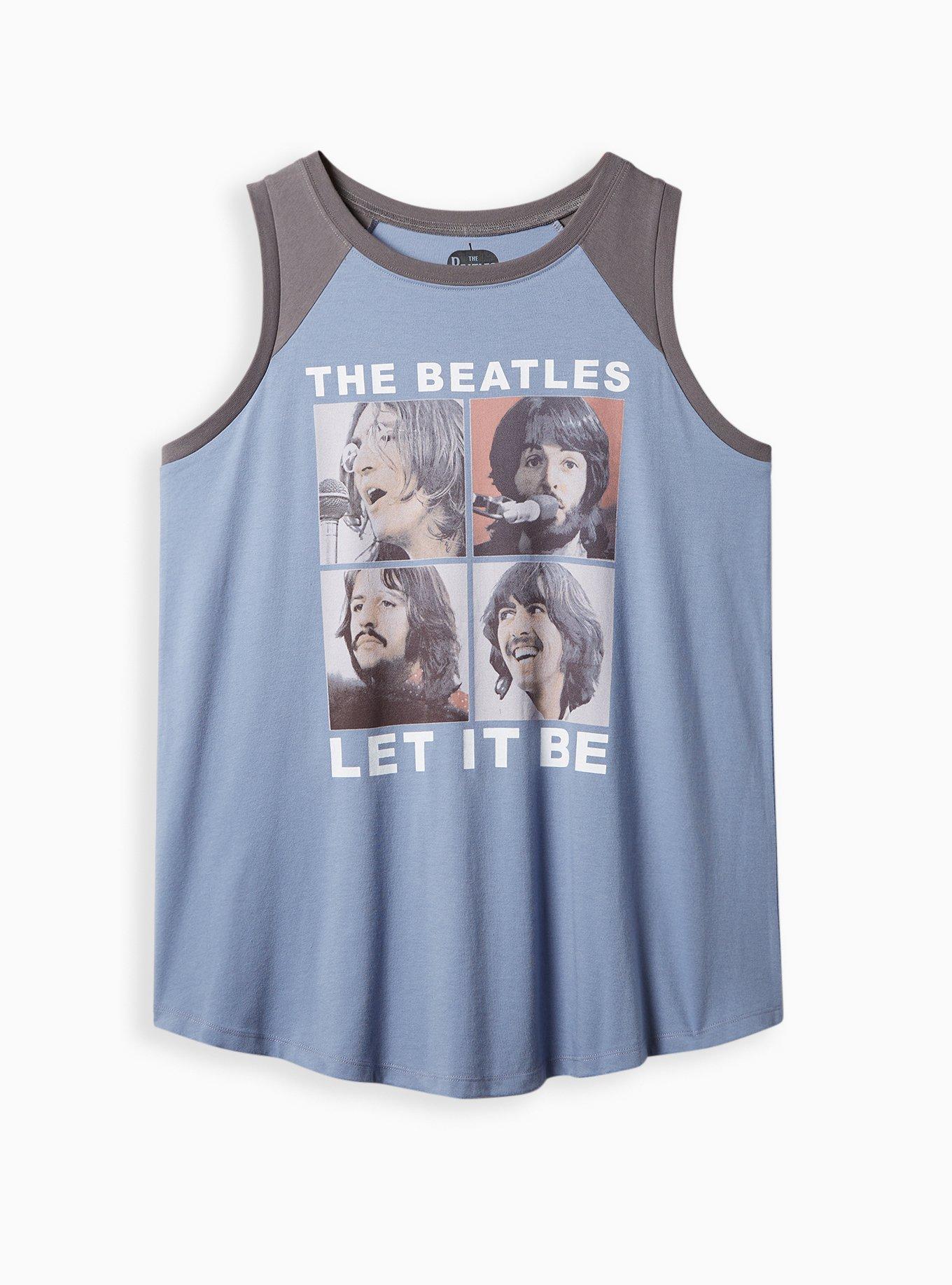Plus Size Classic Fit Raglan Tank - Cotton Blue Beatles, BLUE, hi-res