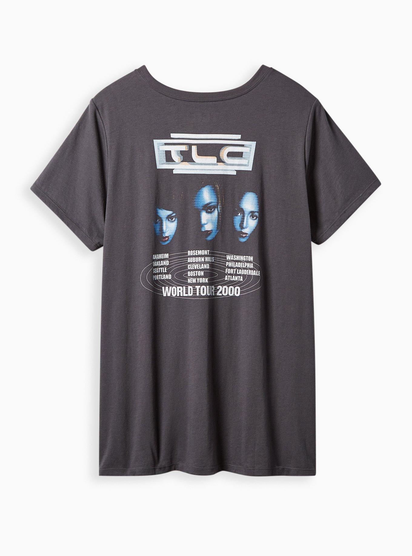 Plus Size - TLC Classic Fit Crew Tee - Cotton Vintage Black Tour