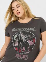 Plus Size Fleetwood Mac Split Tunic Tee - Cotton Vintage Black , VINTAGE BLACK, alternate