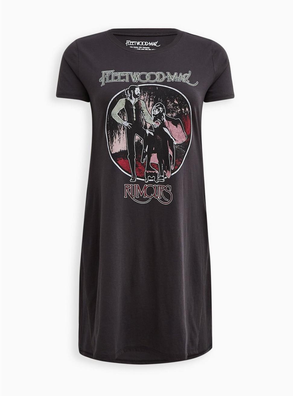 Plus Size Fleetwood Mac Split Tunic Tee - Cotton Vintage Black , VINTAGE BLACK, hi-res