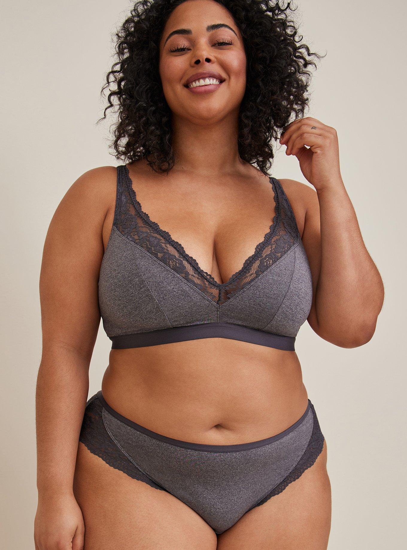 torrid, Intimates & Sleepwear, Nwt Torrid Cotton Heart Grey Bralette Bra  Undergarment Lingerie Plus Size X