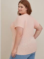 Plus Size Universal Saved By The Bell Classic Crew Top - Cotton Peach, GREY, alternate
