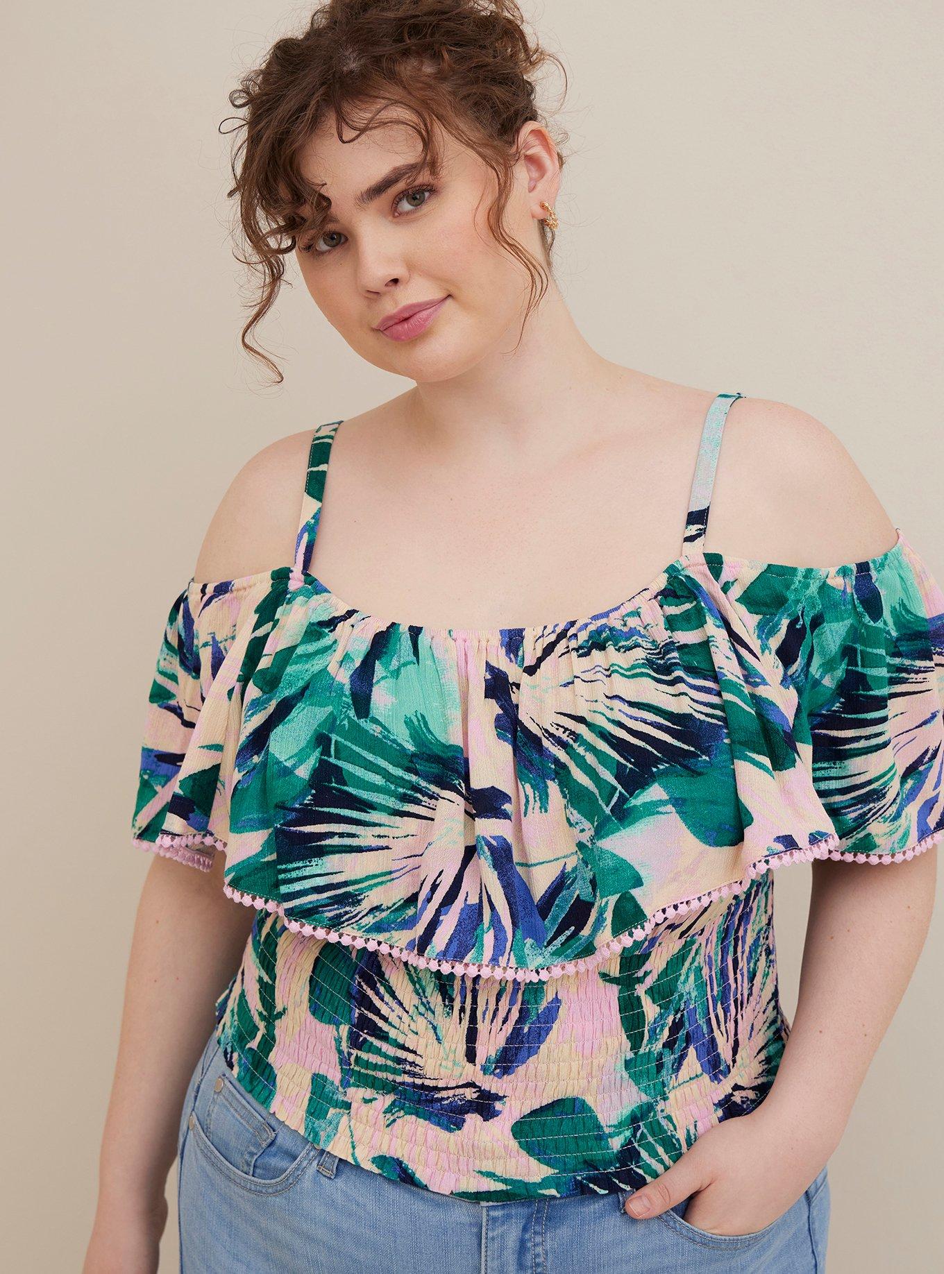 Plus Size - Gauze Cold Shoulder Top - Torrid