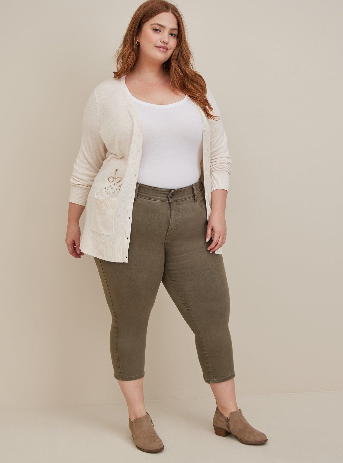 Plus Size Harry Potter Button Front Cardigan Heather Oatmeal