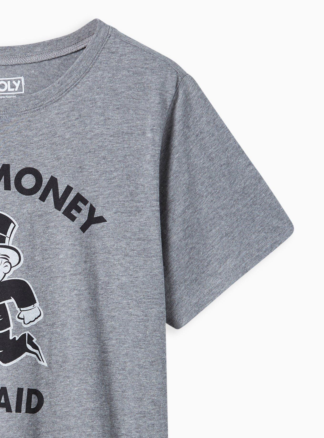 Monopoly Classic Fit Crew Tee - Cotton Monopoly Money Heather Grey, MEDIUM HEATHER GREY, alternate