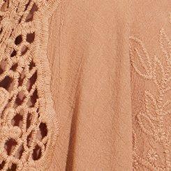 Embroidered Ruana With Sleeves, BROWN, swatch