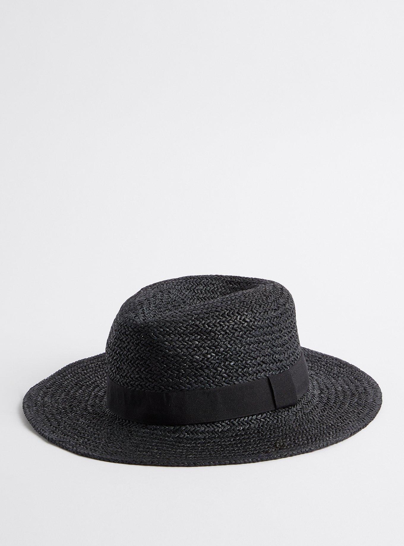 Plus Size Straw Panama Hat, RED, alternate