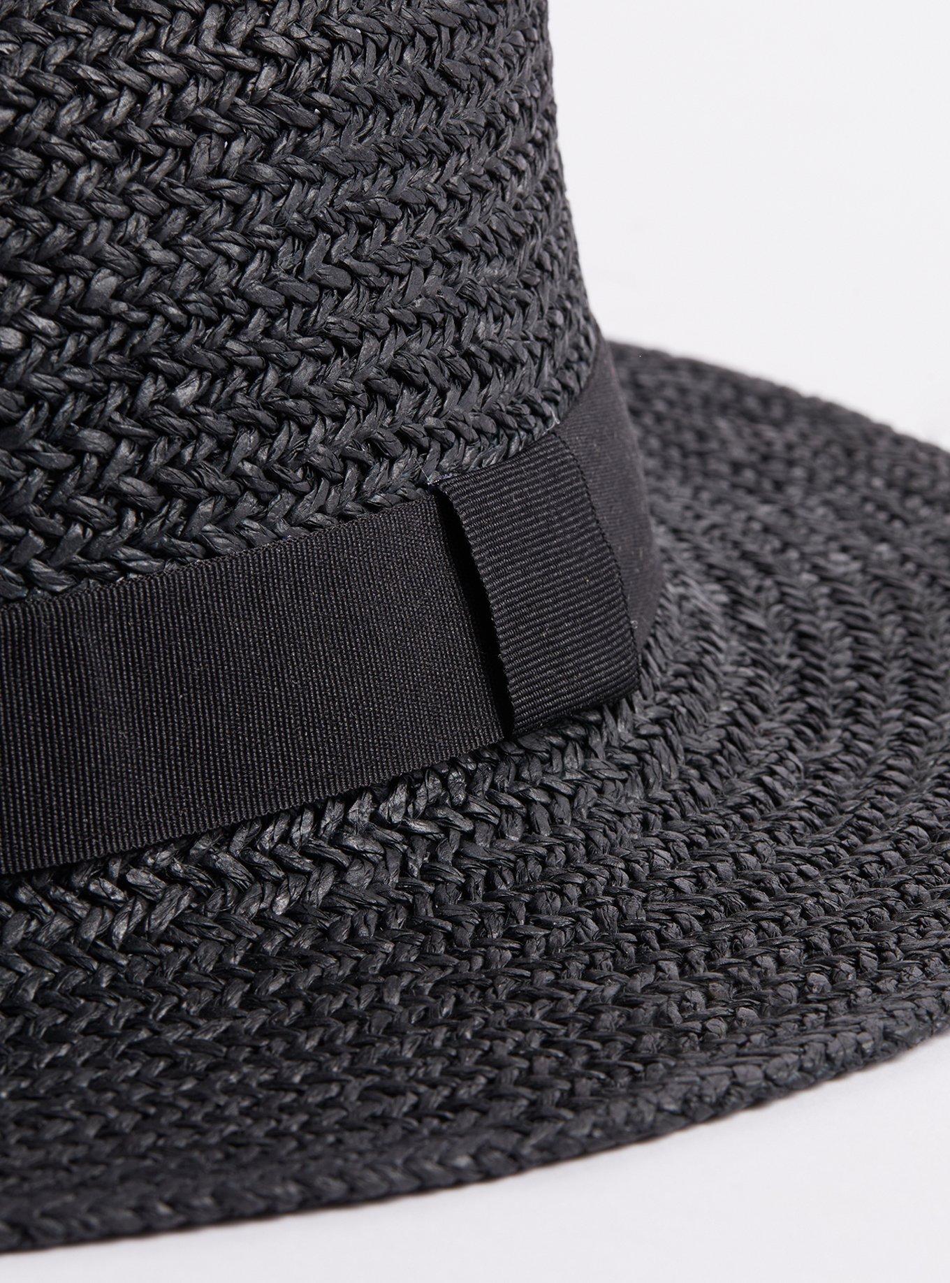 Plus Size Straw Panama Hat, RED, alternate