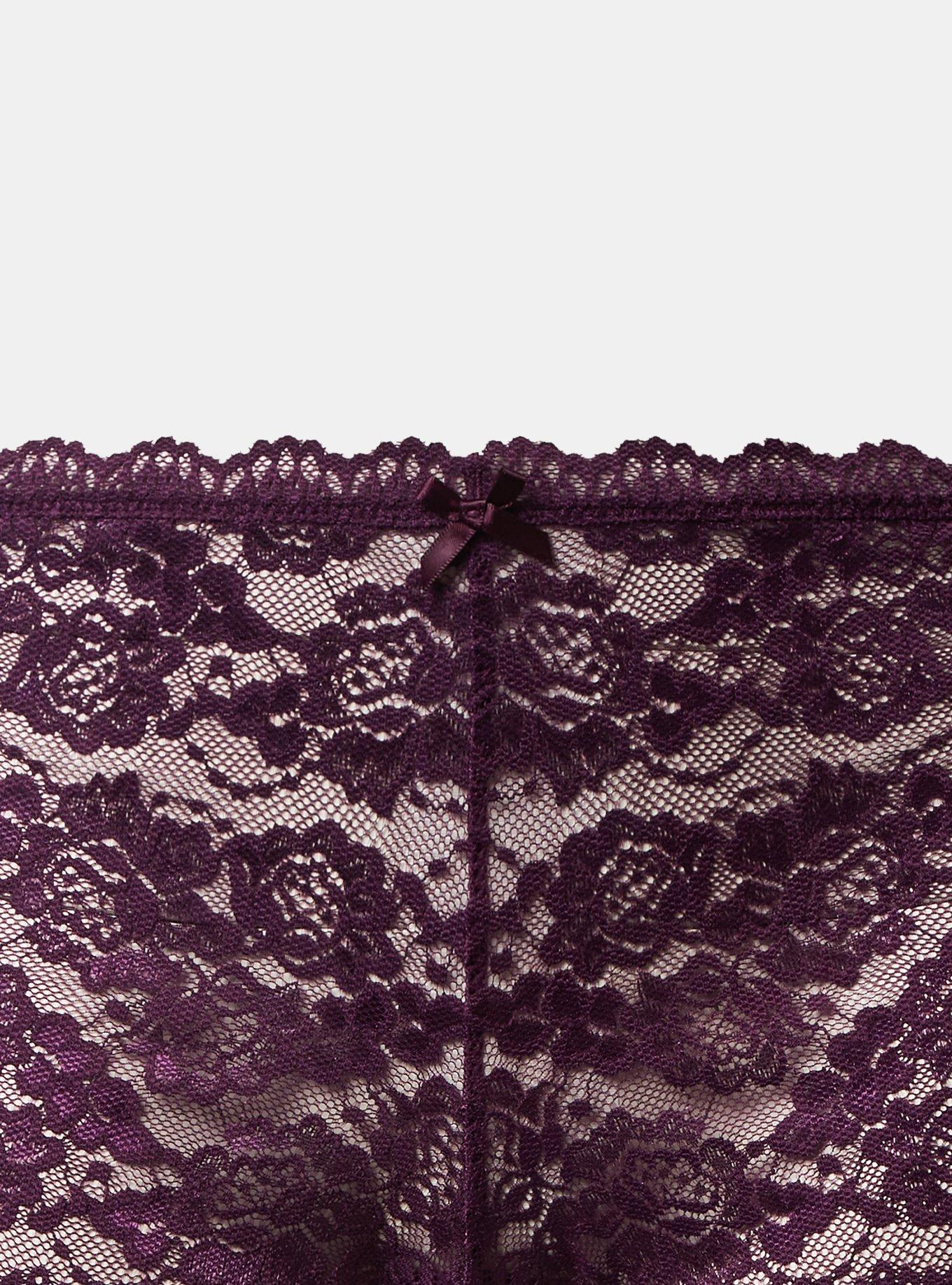 Plus Size Lace Cheeky Panty With Open Gusset Torrid