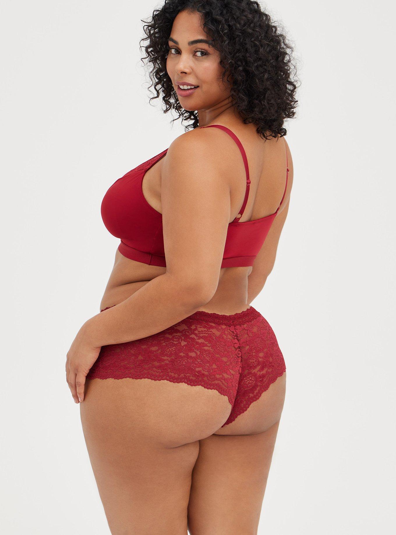 Plus Size Crotchless Underwear