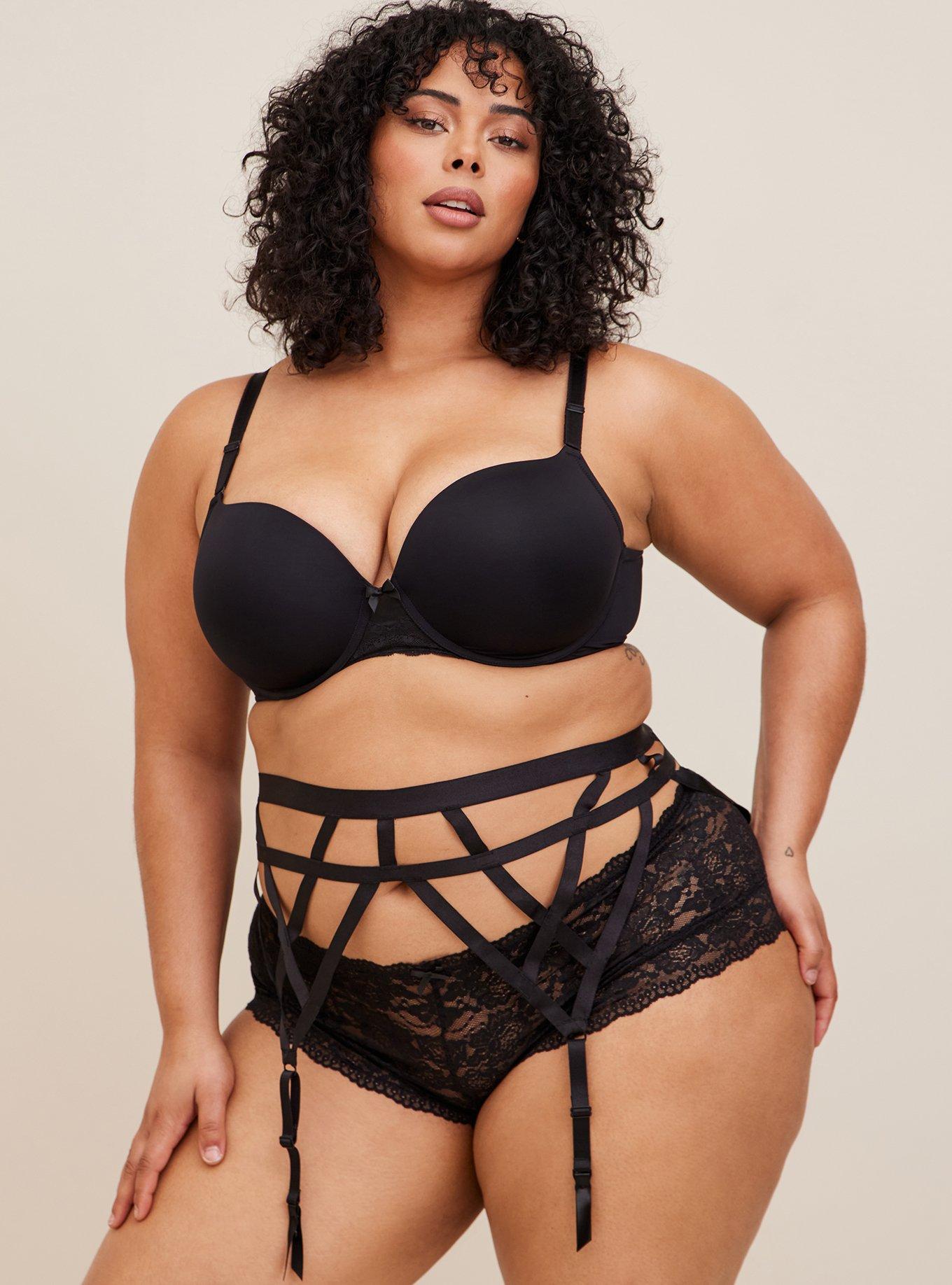 Plus Size - Diamante Lace Cheeky Panty with Back Detail - Torrid