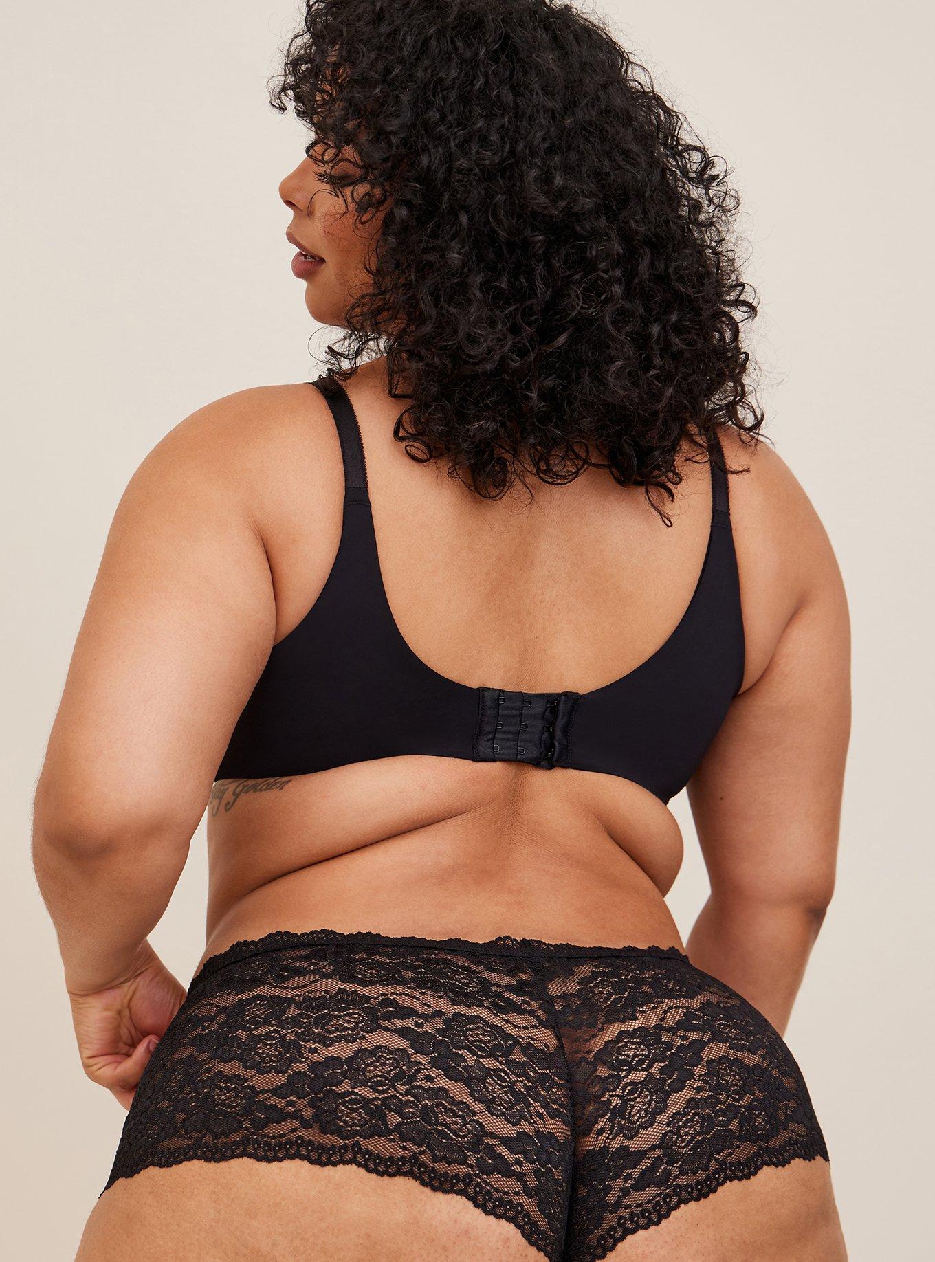 Plus Size - Lace Thong Panty With Open Gusset - Torrid