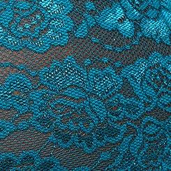 Lace Cheeky Panty With Open Gusset, DARK TURQUOISE, swatch