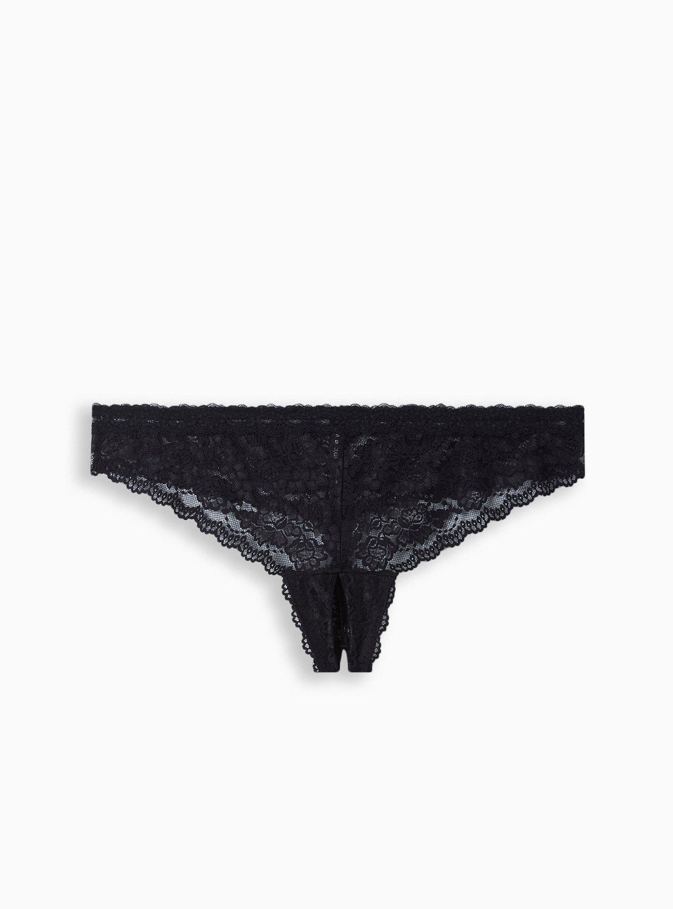 Torrid Black High Waist Cutout Back Lace Thong Panty Plus Size 2X, 18/20