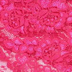 Lace Thong Panty With Open Gusset, PINK PEACOCK, swatch