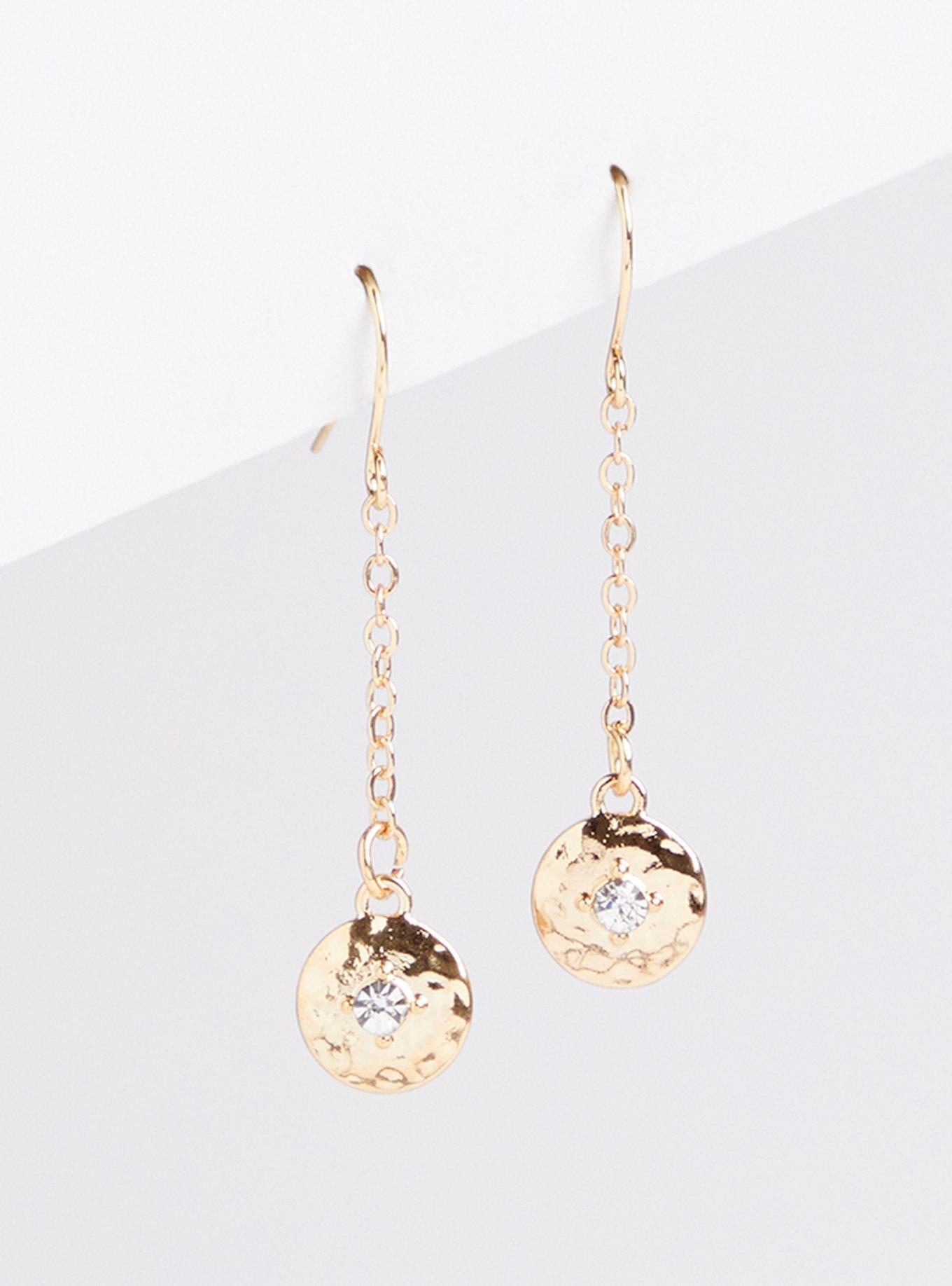 Plus Size Celestial Linear Earring Set of 3 - Gold Tone, , alternate