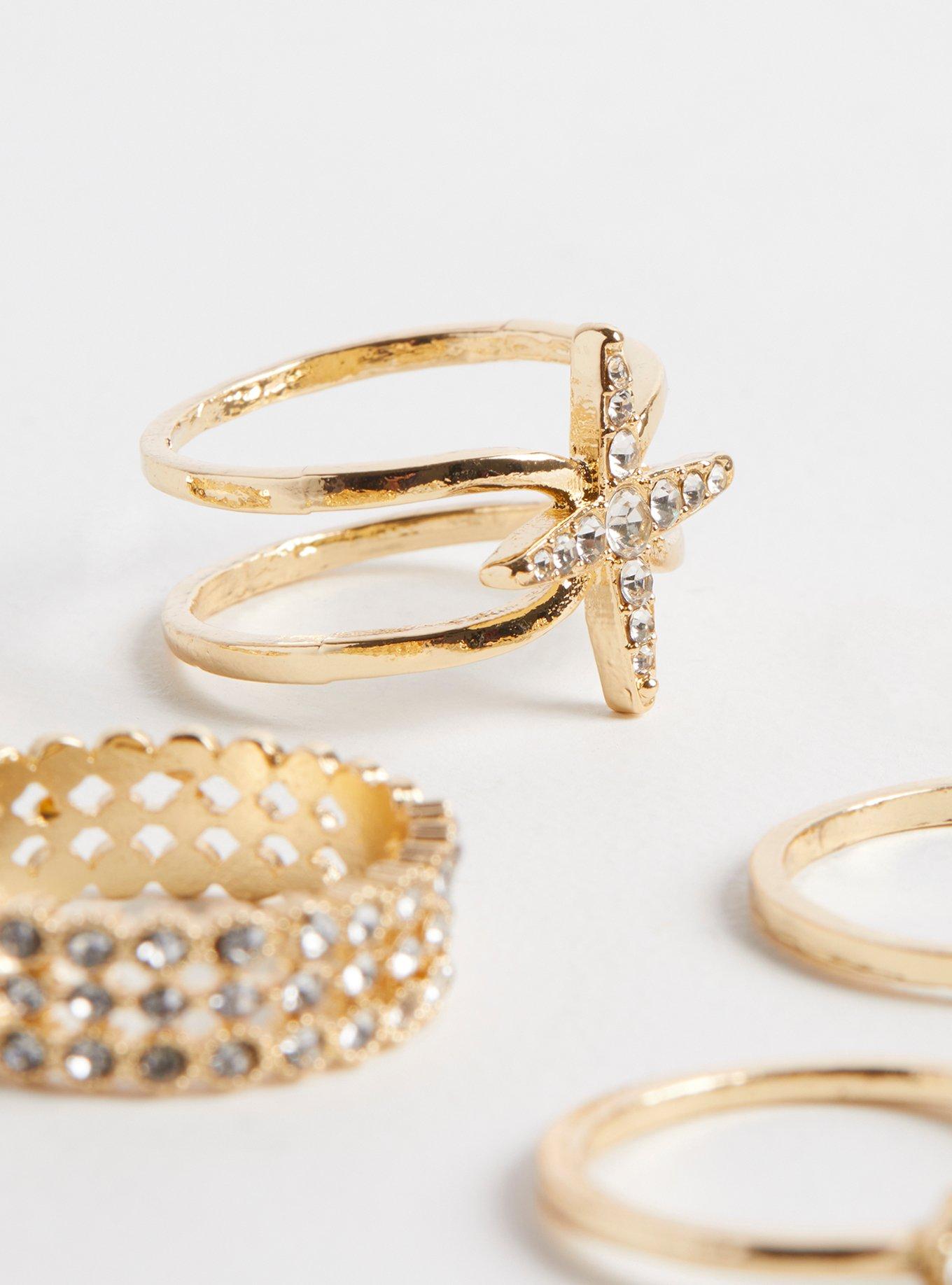 Celestial Ring Set of 6, GOLD, alternate