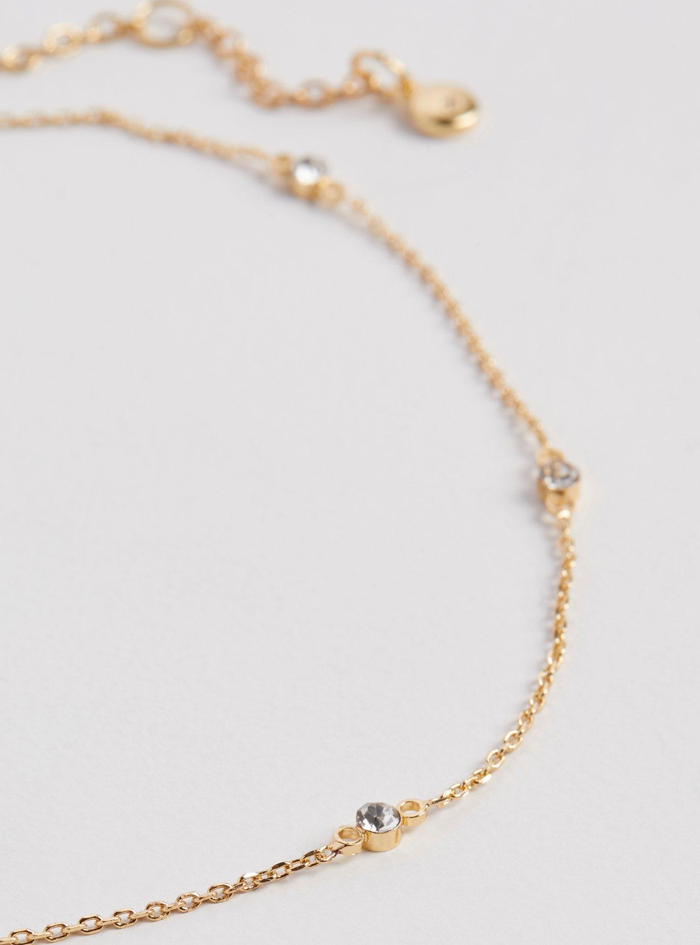 Plus Size Crescent Moon Anklet Set of 3 Gold Tone Torrid