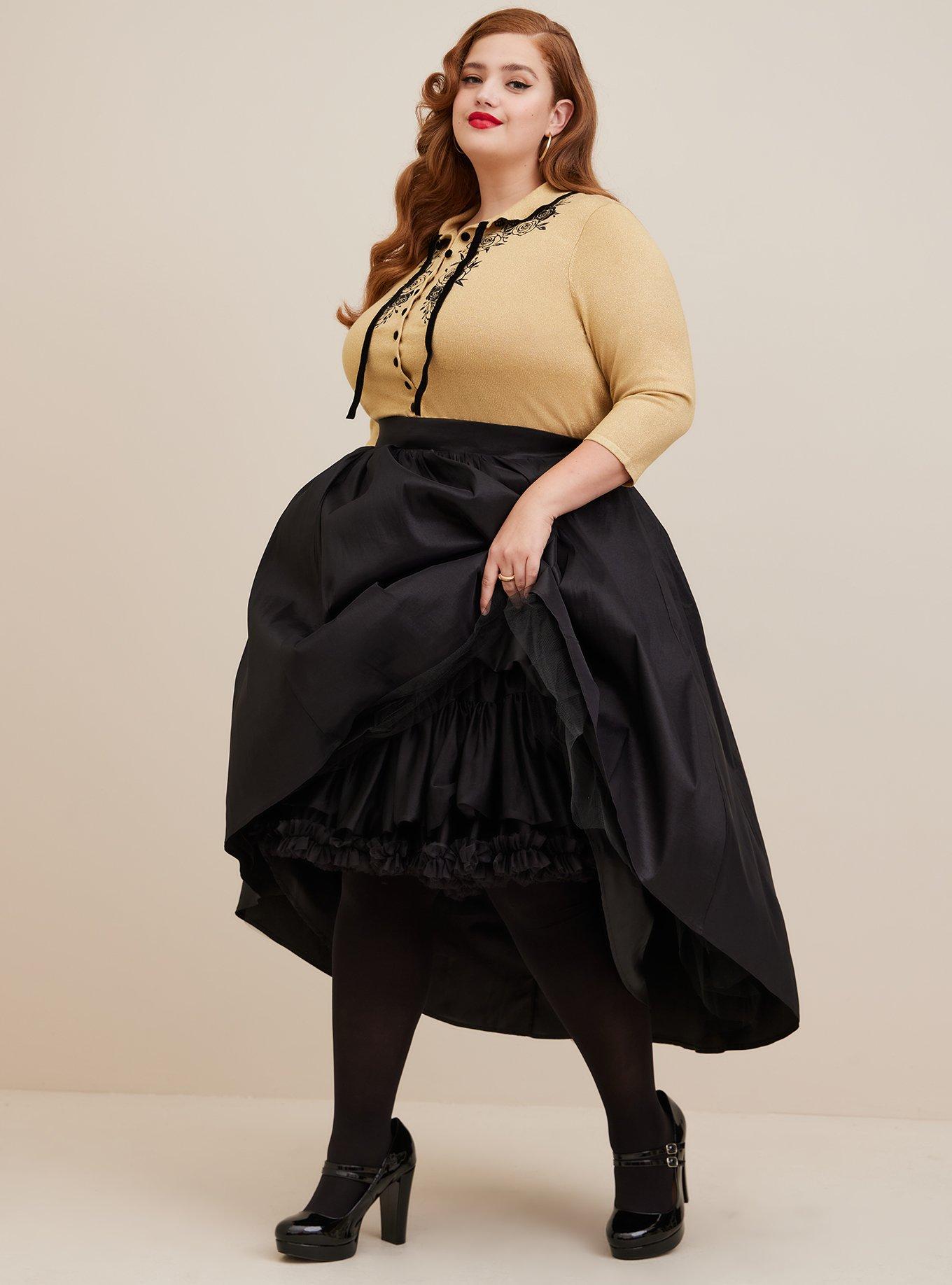 Plus Size - Layering Midi Petticoat - Tulle Black - Torrid