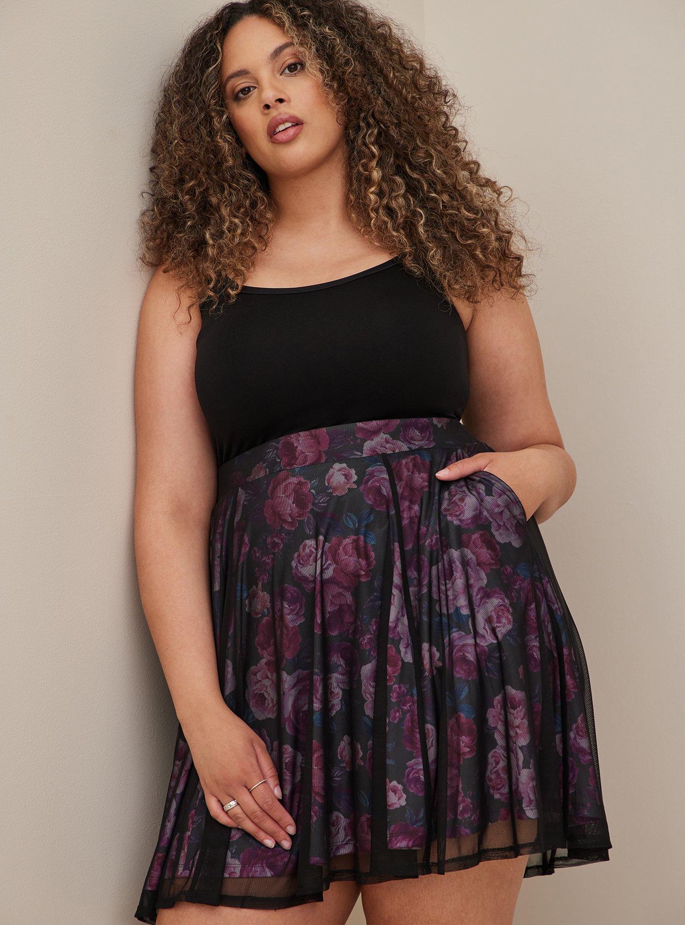 Plus size high waisted skirt clearance grey