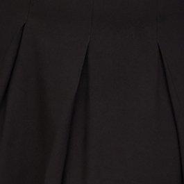 Plus Size High Waisted Pleated Midi Skirt - Challis Black, DEEP BLACK, swatch