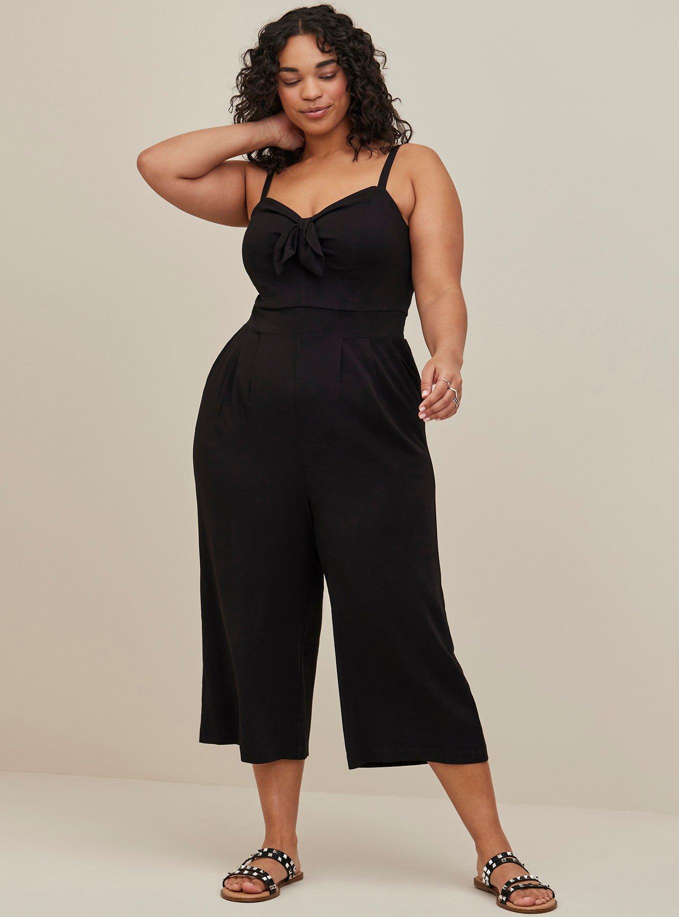 Tie Front Culotte Jumpsuit