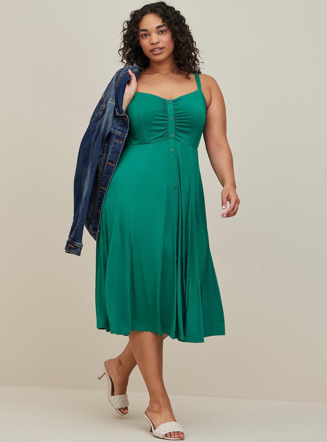 Plus Size - Midi Super Soft Button-Front Dress - Torrid