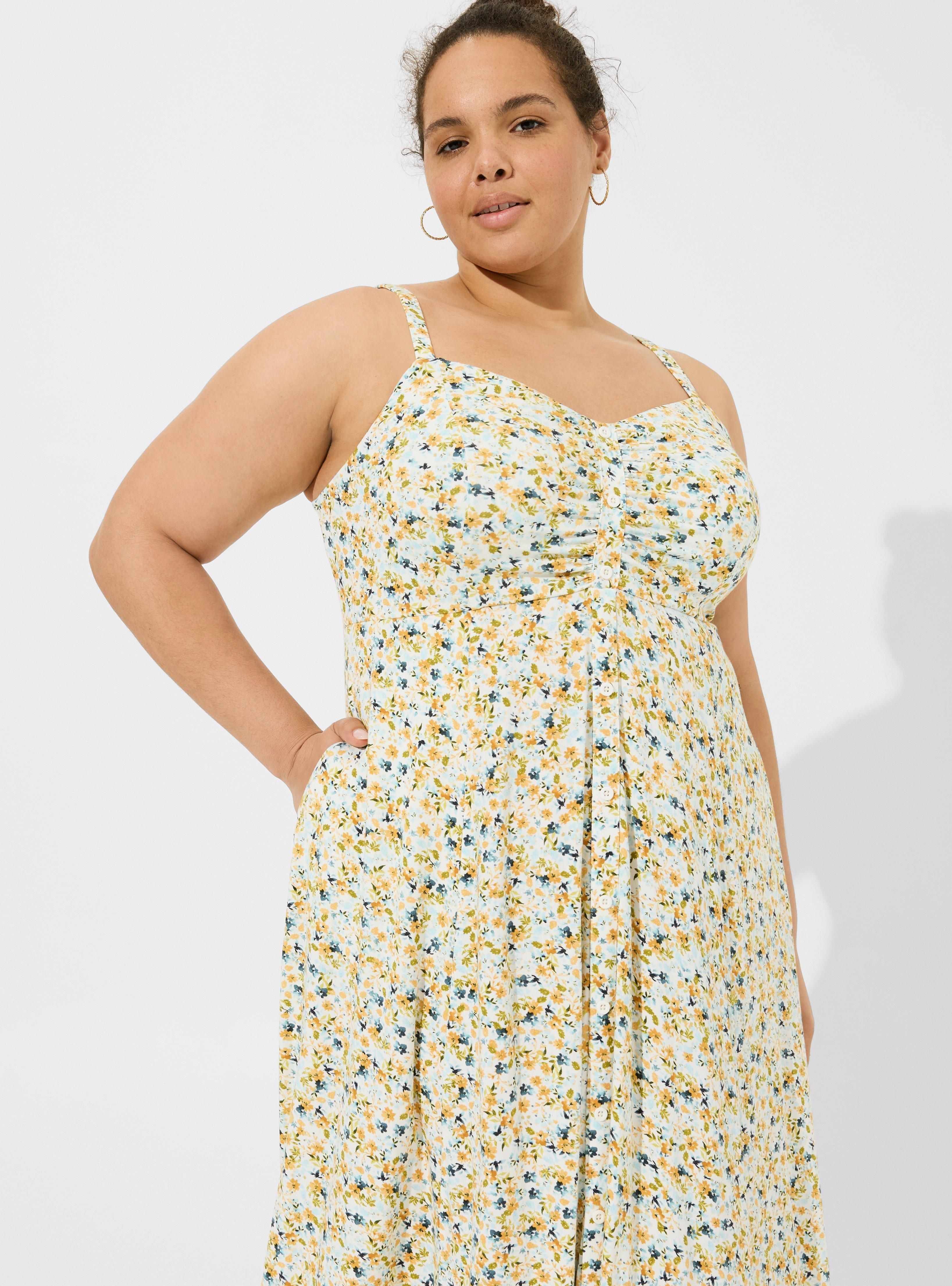 Plus Comfy Button-front Soft Sweater Midi Dress