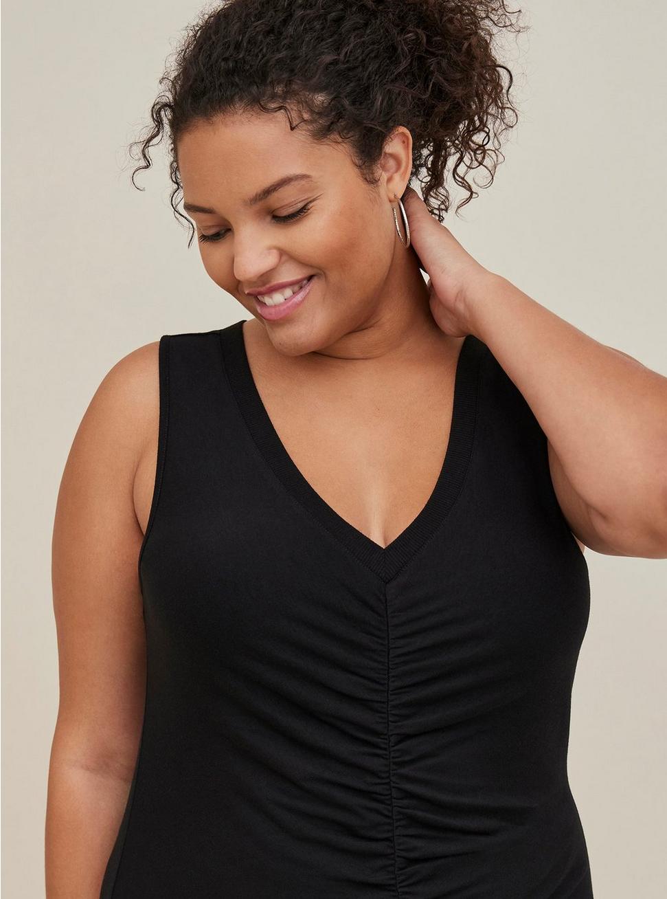 Plus Size - Mini Jersey Ruched Bodycon Dress - Torrid Plus Size - Mini Jersey Ruched Bodycon Dress - Torrid