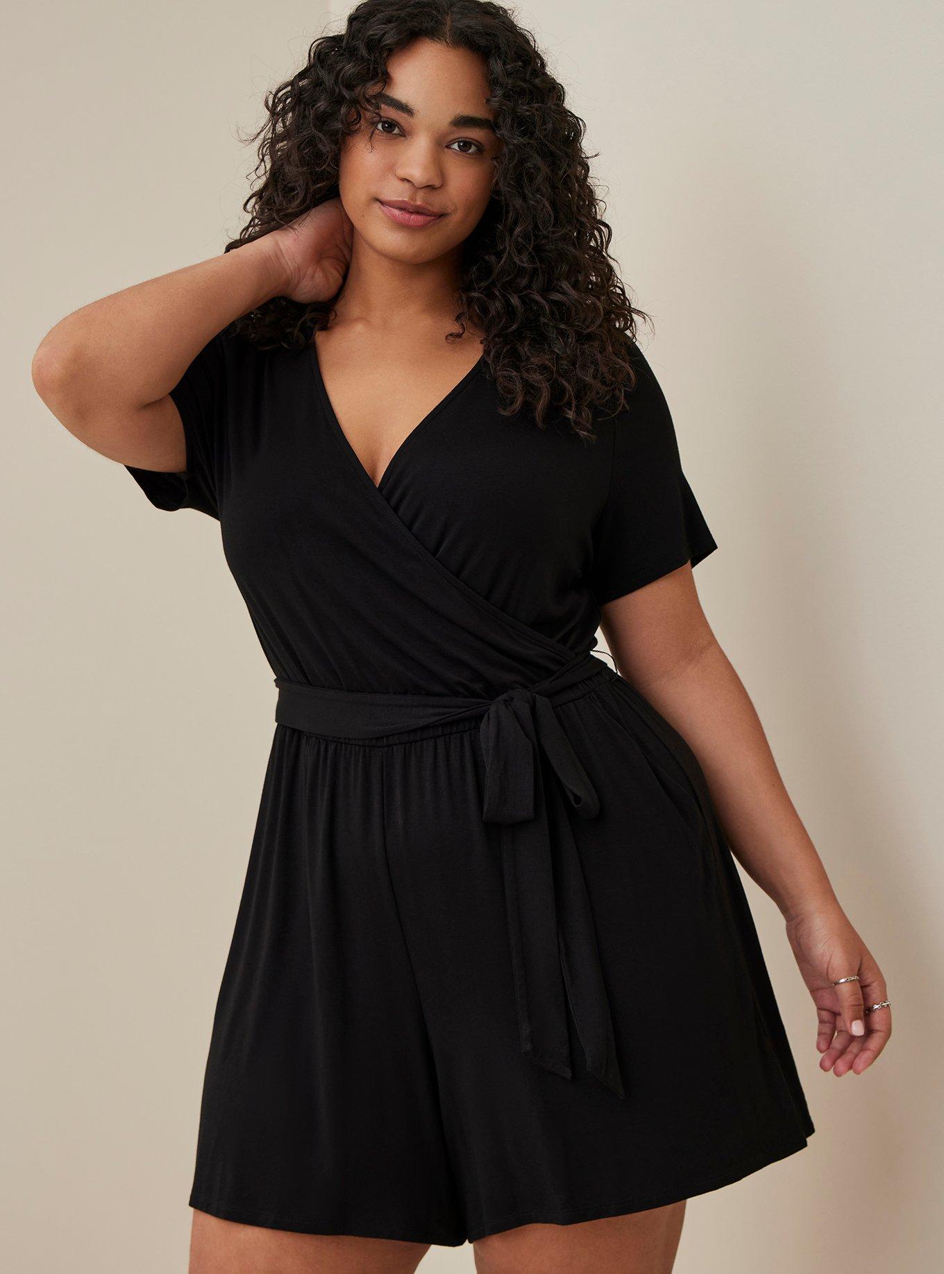 Plus Size - Super Soft Surplice Romper - Torrid