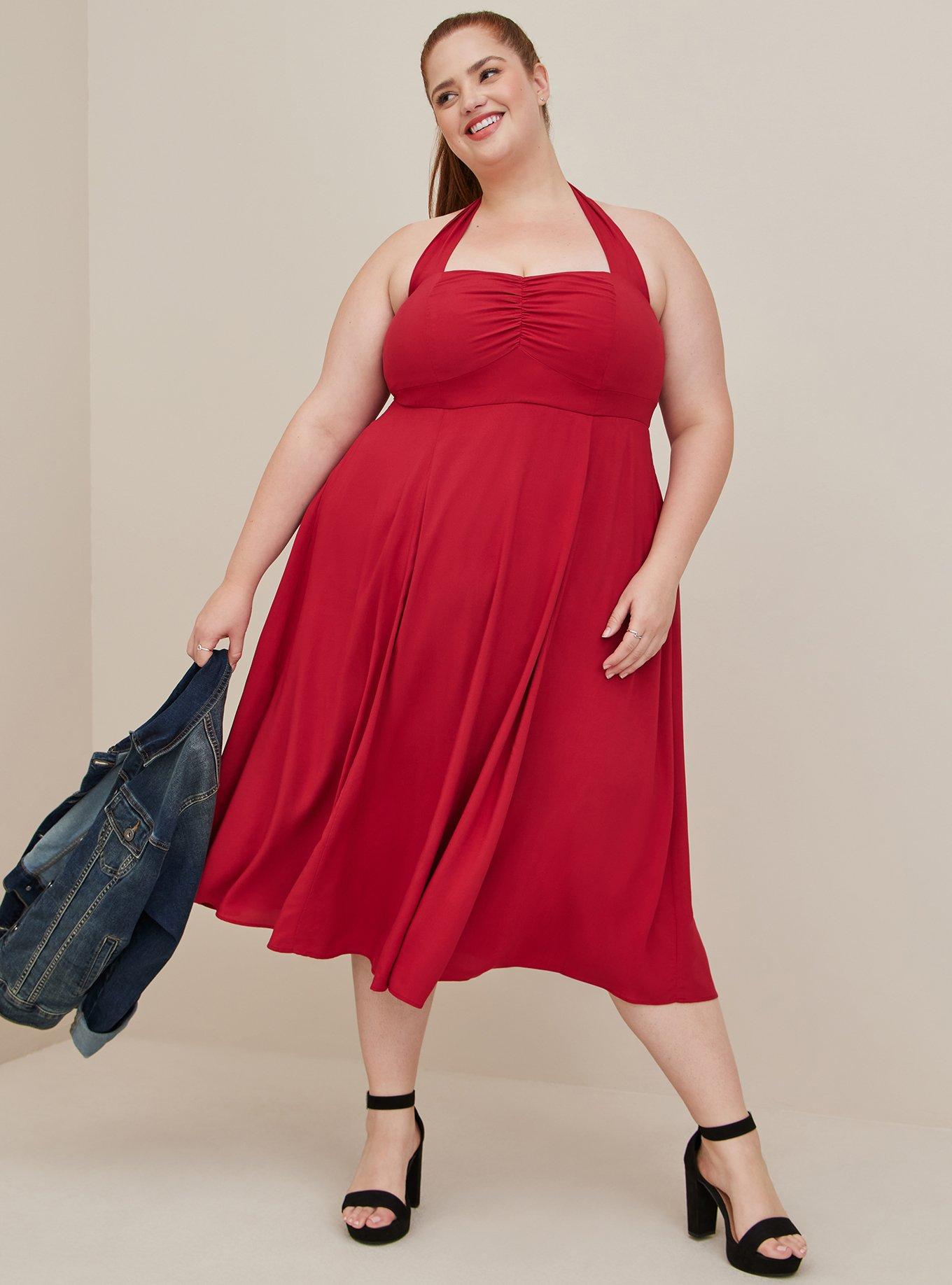 Midi swing hotsell dress plus size