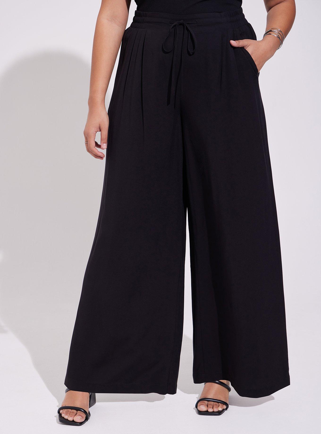 Plus Size - Wide Leg City Twill High Rise Pant - Torrid