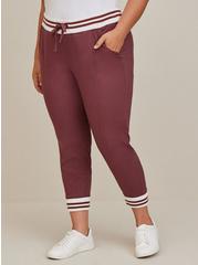 Classic Fit Jogger Stretch Poplin Mid-Rise Pant, WILD GINGER BURGUNDY, alternate