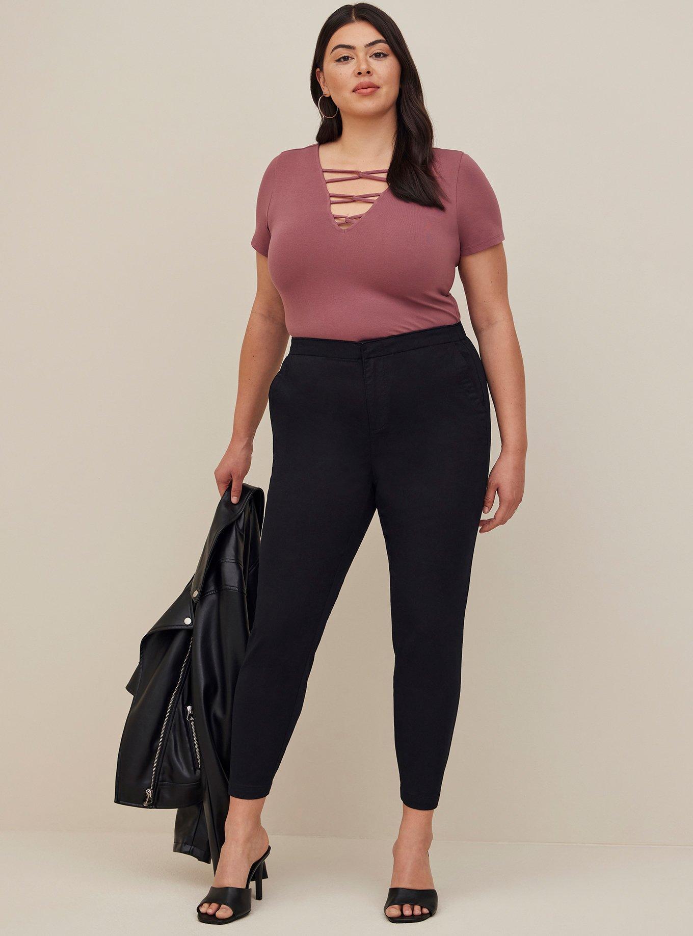 Plus Size - Comfort Flex Waistband Slim Taper Stretch Twill High-Rise Pant  - Torrid